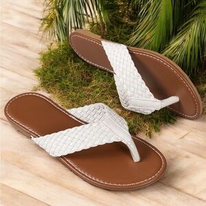 GORGLITTER Woven Braided Thong Sandal